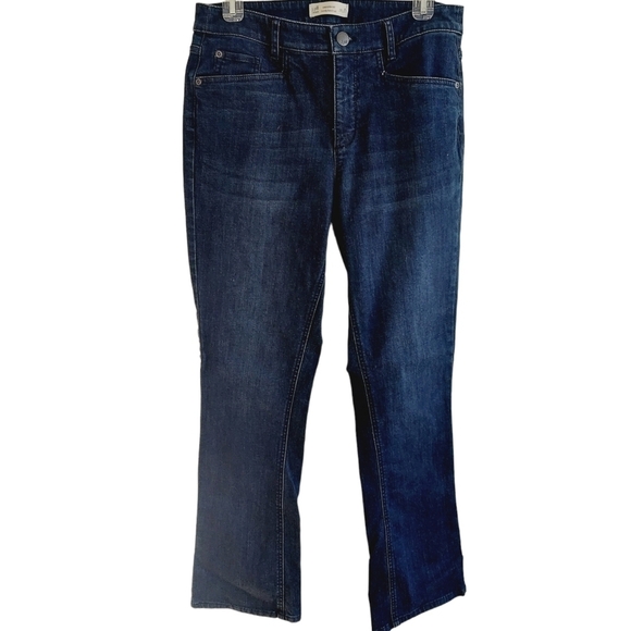 J. Jill Women's Smooth Fit Barely Boot Cut Denim Jeans Dark Wash Size 8 Stretch - Picture 1 of 11